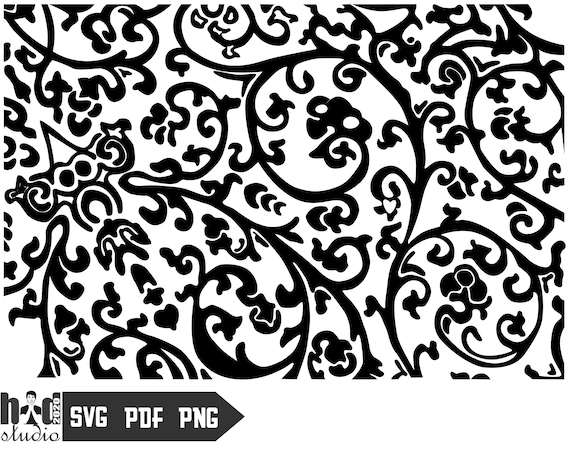 Download Western Tooled Leather SEAMLESS Pattern Floral Clipart SVG ...