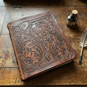 Tooled Leather Pattern Floral SVG image 9