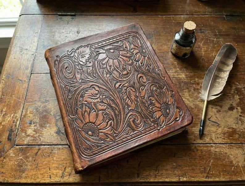 Tooled Leather Pattern Floral SVG image 9