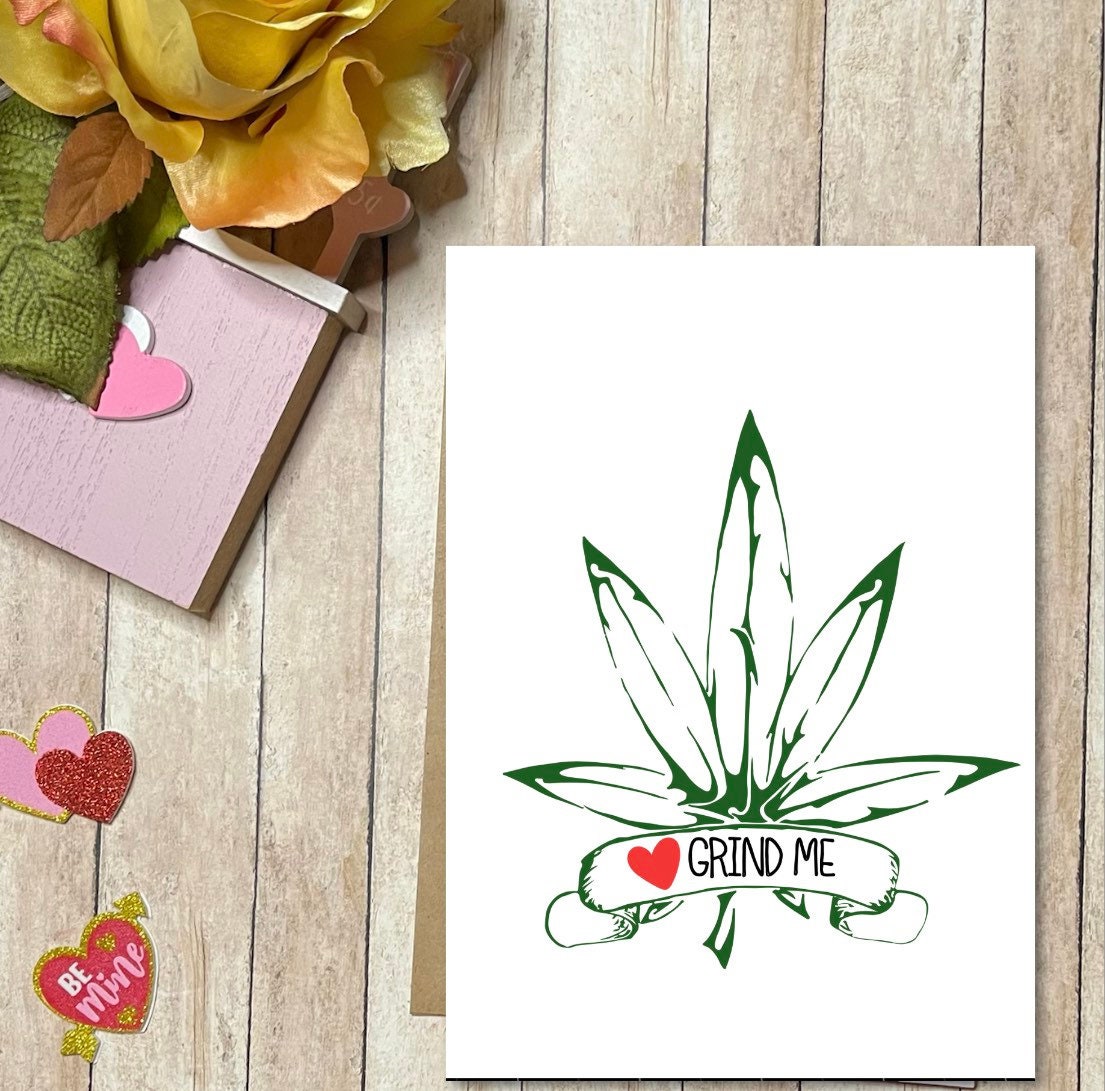 Weed Valentines Card - Etsy