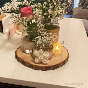 Set Of 20 10 Inch Wood Slabs Wood Slab Centerpieces Tree Etsy
