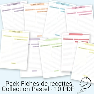 Recipe cards - Pastel