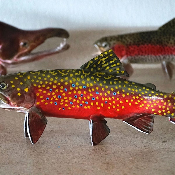 12" brook trout re-creation, trout, brook trout, fish art, fish, 12" brook trout