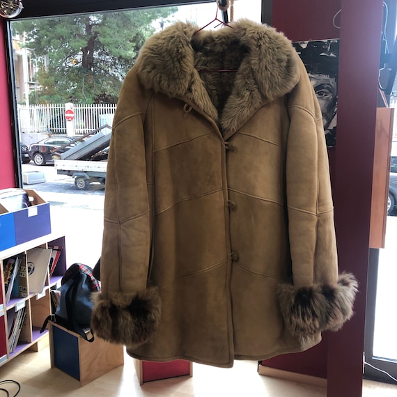 original vintage 80s mutton with real fur sleeves
