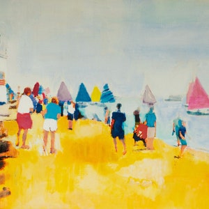 la Flotte Arc en Ciel, Nantucket, oryginalne dzieło, oryginalny obraz, akryl, sur toile, mural artystyczny, dekoracja artystyczna