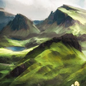 Quiraing, impression giclée, fine art, art murale, art decoration, tirages de l'art, impression sur papier aquarelle,