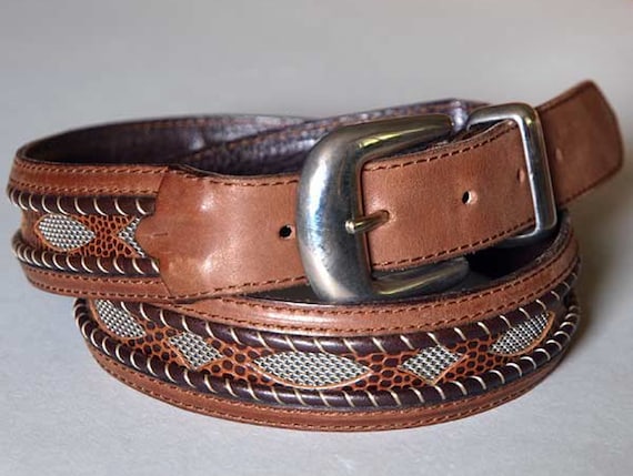 Vintage Luxurious Men's Belt UNIKAT Leather Belt 8