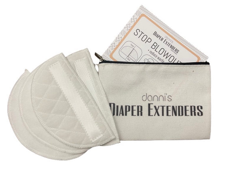 Danni's Diaper Extenders 4 Reusable Diaper Extender Pads Prevent Diaper