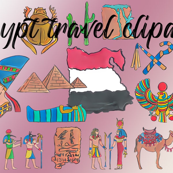 Travel Destination Cliparts, EGYPT EDITION, High Quality, PNG files.