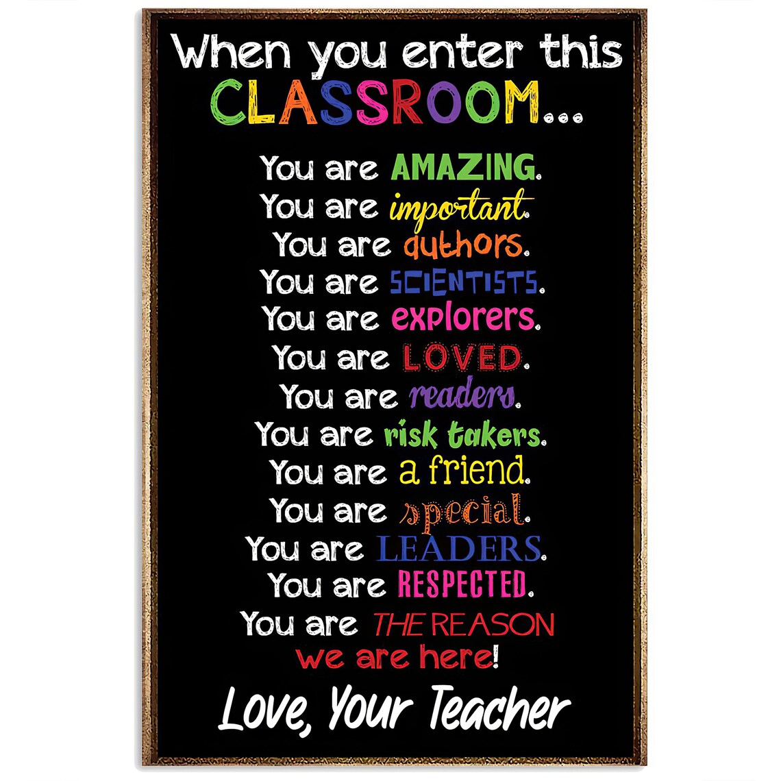 Teacher When You Enter This Classroom Vertical Poster Teacher Etsy