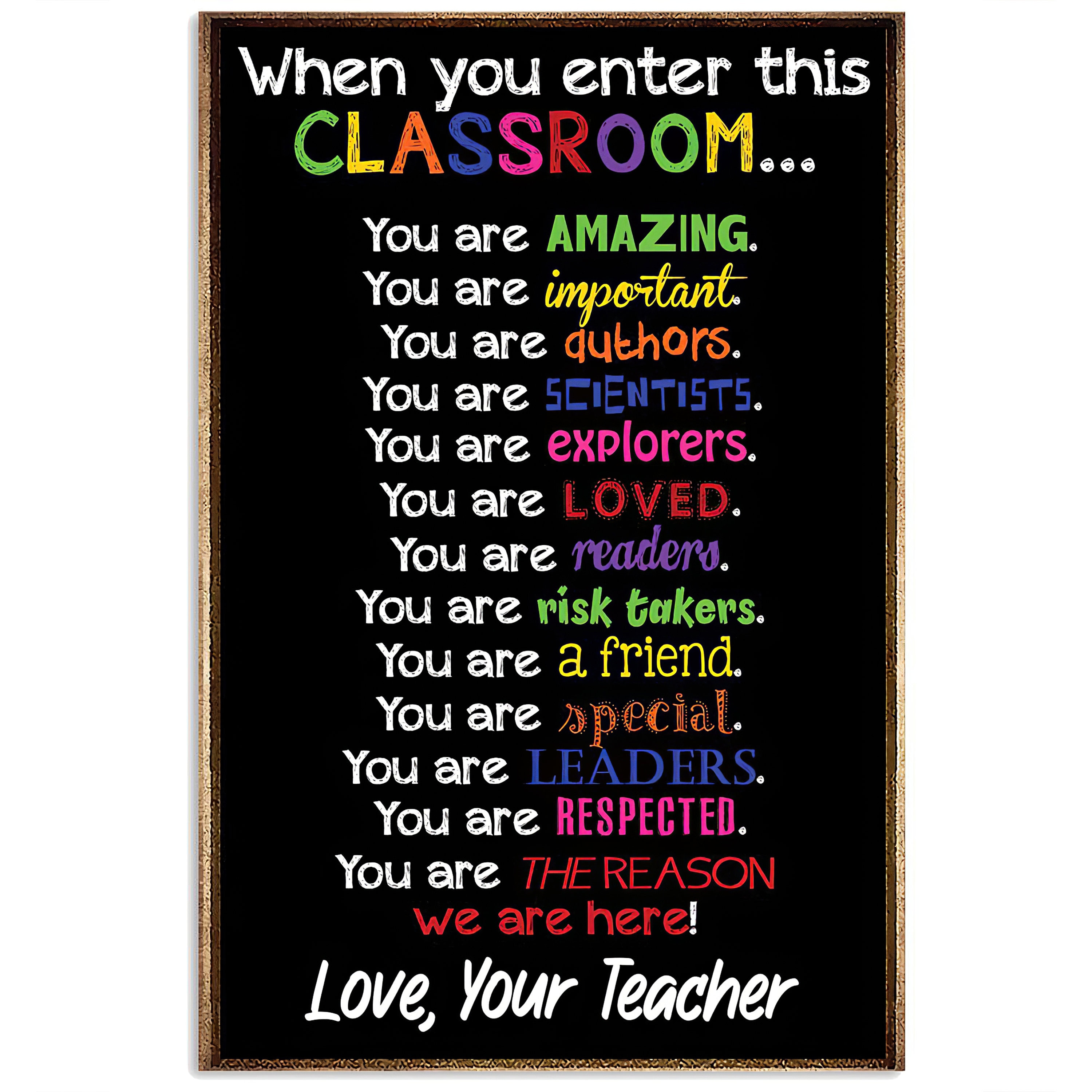 Teacher When You Enter This Classroom Vertical Poster Teacher | Etsy