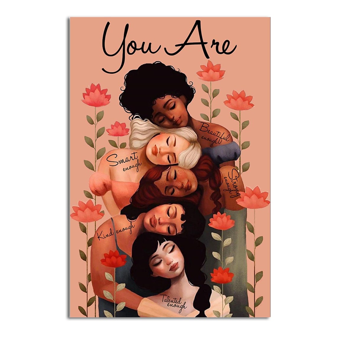 You Are Enough Art Vertical Poster African American Art Etsy
