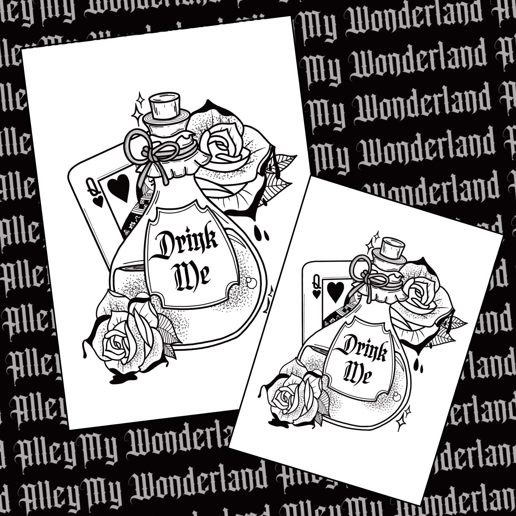 Alice in Wonderland Drink Me Print Black & White Home - Etsy Australia Alice in Wonderland Drink Me Print Black & White Home - Etsy Australia