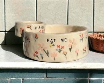 Bol de croustilles et trempette Eat me Dip me