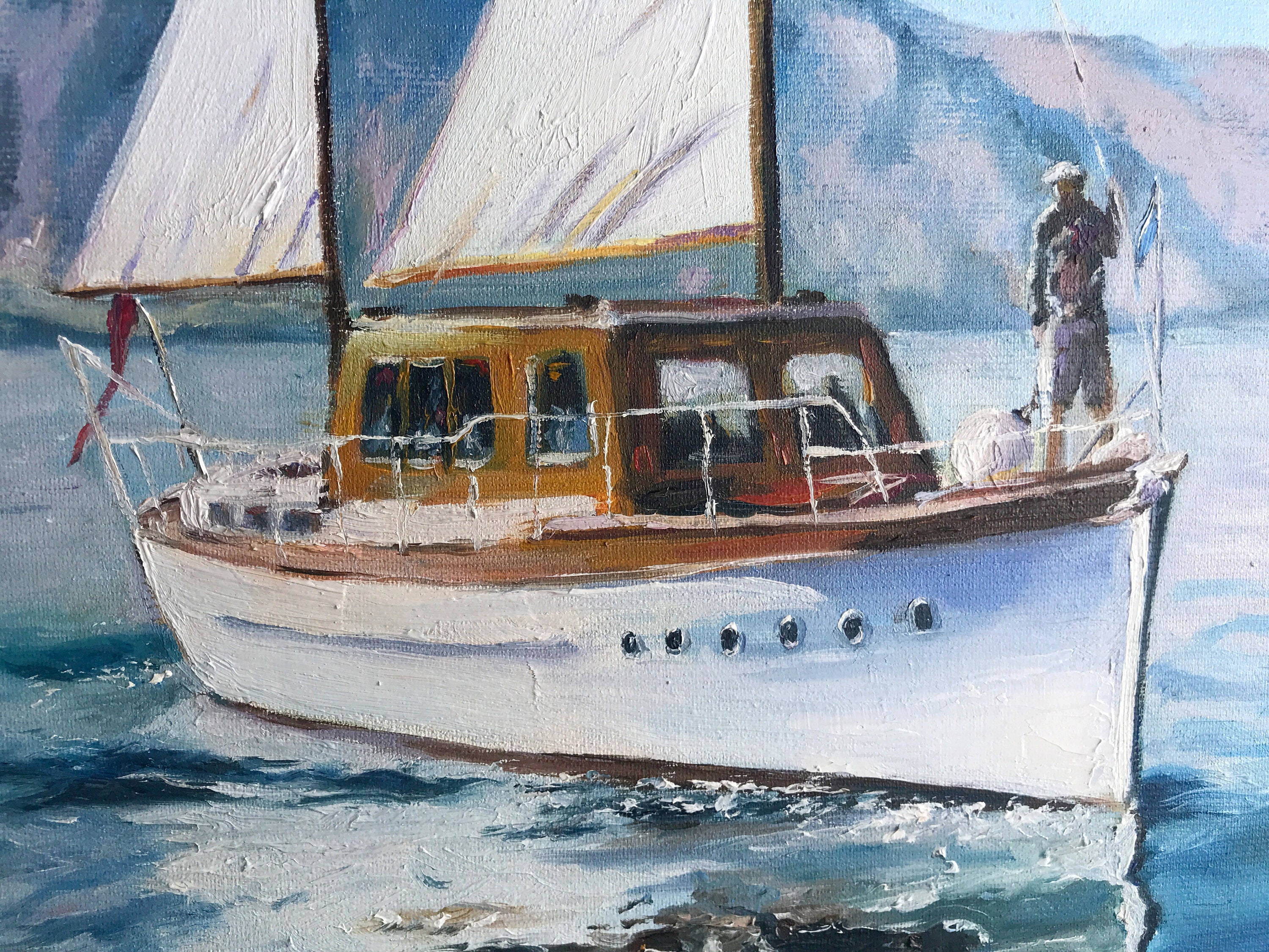 original oil paintings sailboat