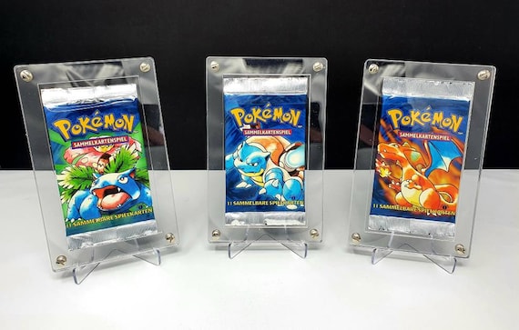 3x Pokemon Booster Acrylic Protection Case Protective E.g. Base