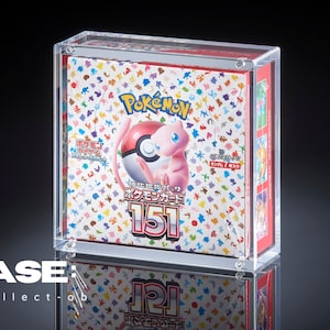Custodia in acrilico Pokemon giapponese Display Booster Box anni '30 - '20 / 151 Evee Heroes