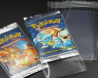 sleeves for pokemon booster packs Pokemon Booster Sleeves - Protective Covers - Foils Perfect Size Bags Foils  100x Pieces