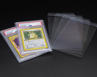 pokemon card clear sleeves Trading Standard Size (200-Pack) Standard Clear Card Sleeves Keep your cards protected without hiding the art Our crystal clear sleeves give your collection the protection it deserves while keeping every detail fully visible 50x Pokemon PSA Grading Card