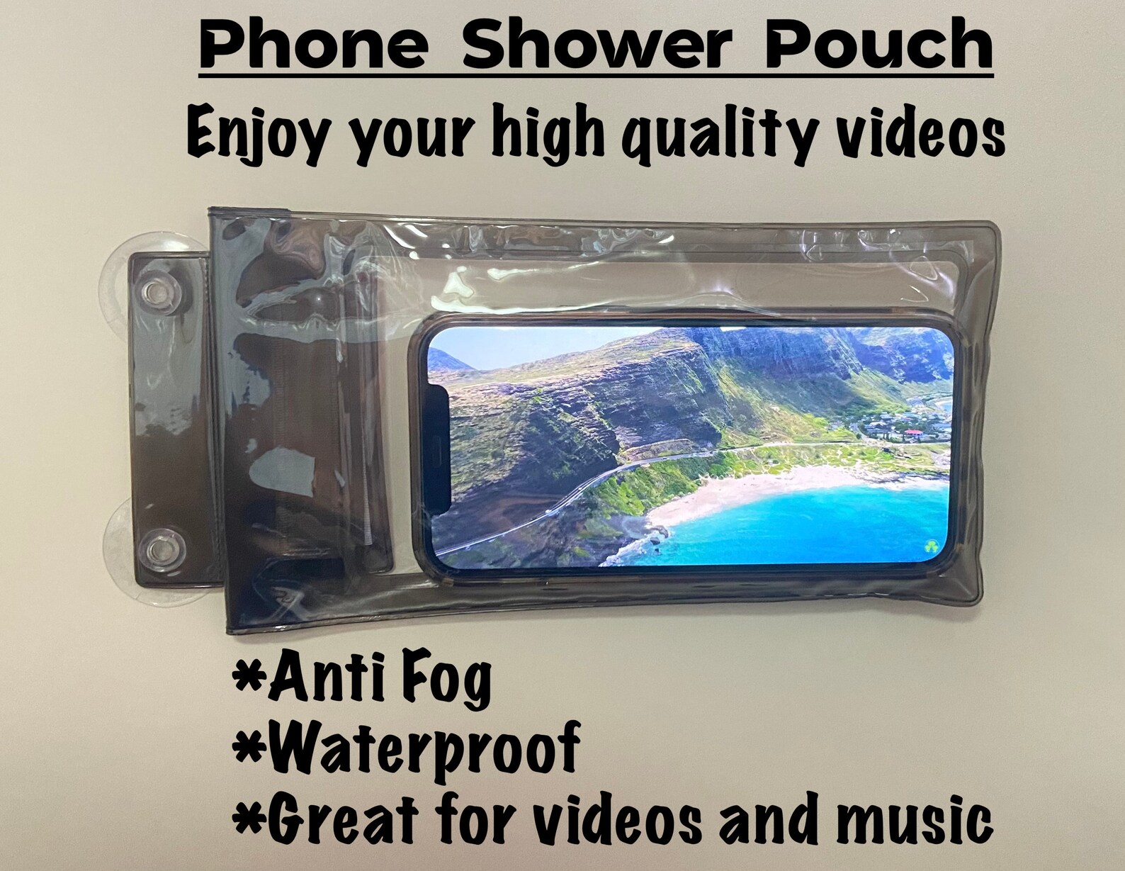 Universal Bathroom Cellphone Shower Pouch Waterproof Holder Etsy