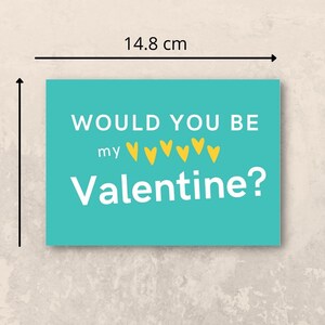 Digitale Postkarten Set zum Valentinstag Printable Download | Geschenk für 14 Februar | Süßes Pastell-Set mit Valentins-Postkarten