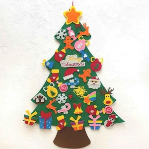 Felt Christmas Tree for Montessori Kids Interactive Felt Christmas Tree Christmas gift for kids Felt decoration Felt Christmas Tree New Year