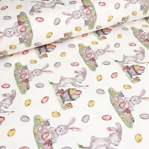 Tablecloth with Easter Bunny Easter bunny on the table Waterproof tablecloth for EasterWaterproof tablecloth Spring Easter Tablecloth