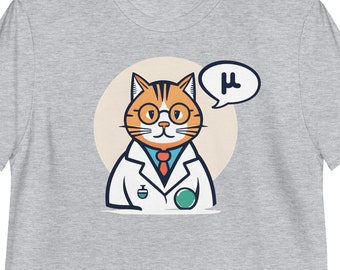 Mew Mu Cat Physicist Scientist Cute Physics Joke Short-Sleeve Unisex T-Shirt