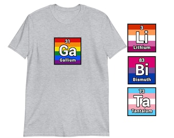 Pride Element Chemsitry T-Shirt Tee Top | Gay Lesbian Bisexual Transgender LGBTQIA Queer Pride