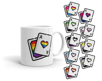 Ace Card Coffee Mug Cup | Gay Lesbian Bisexual Transgender Ace LGBTQIA Queer Gay Pride