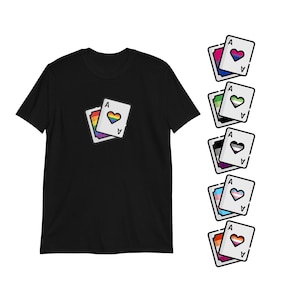 Ace Card Camiseta Camiseta Top / Gay Lesbiana Bisexual Transgénero Asexual Aromantic LGBTQIA Queer Orgullo