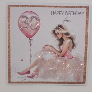 Tarjeta de cumpleaños para una mujer de 30 años Tarjeta de cumpleaños número 40 para su cumpleaños número 21 Tarjeta para una hija hermosa y elegante Amiga maravillosa