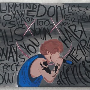 Titres de chanson originaux peinture acrylique-Louis Tomlinson Album-murs peinture-murs-Louis