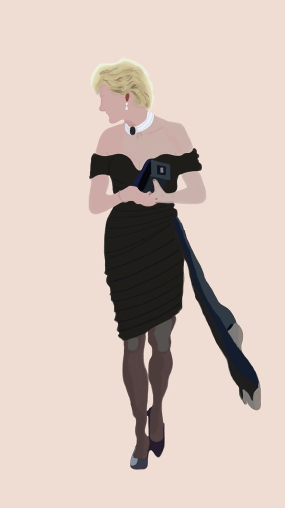 Princess Diana Revenge Dress Minimalist Illustration DIGITAL - Etsy Princess Diana Revenge Dress Minimalist Illustration DIGITAL - Etsy