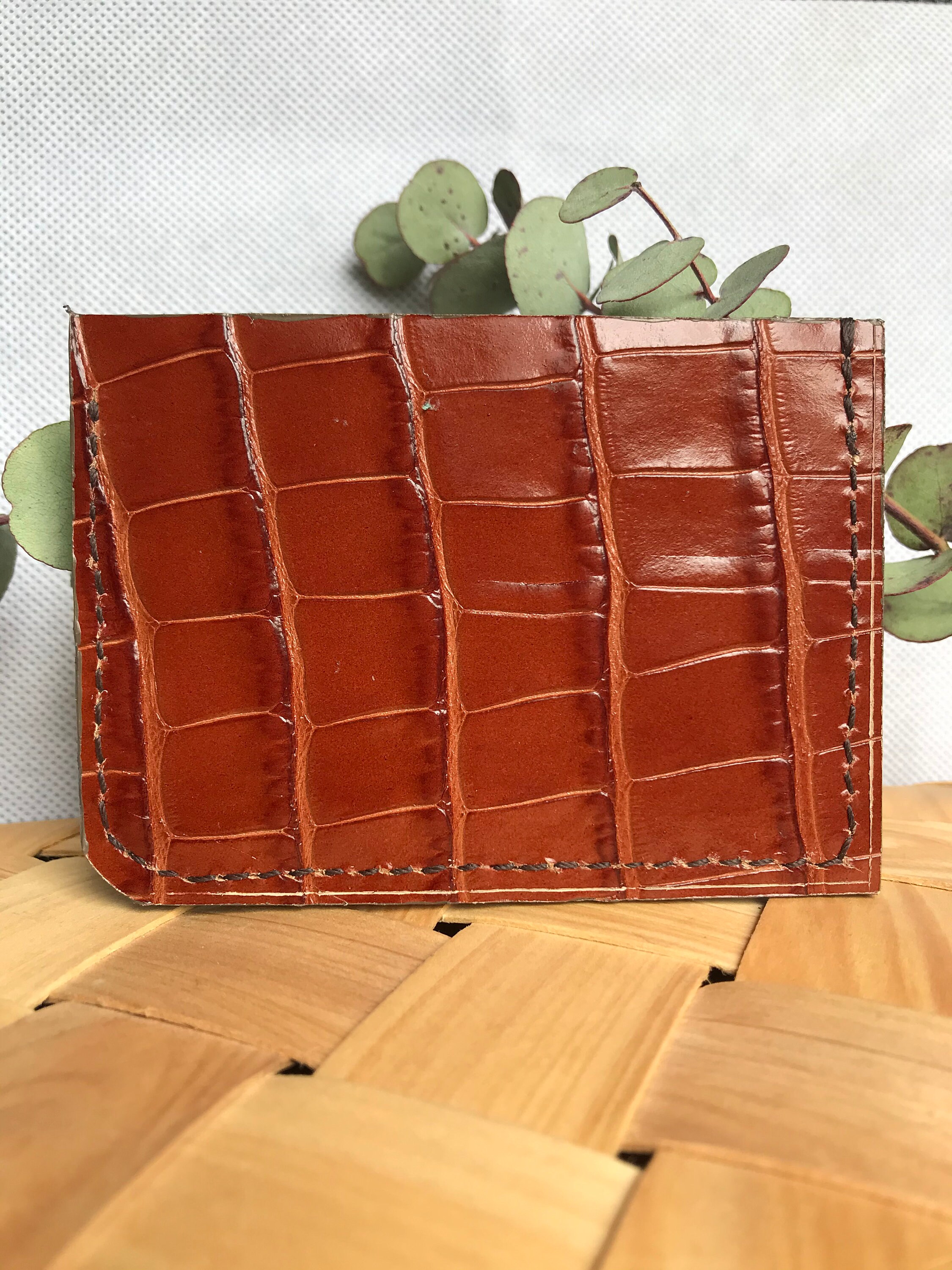 Leather card holder Etsy
