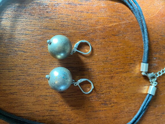 Black/White Circle Shape Boho Chic Set with Pearl… - image 4