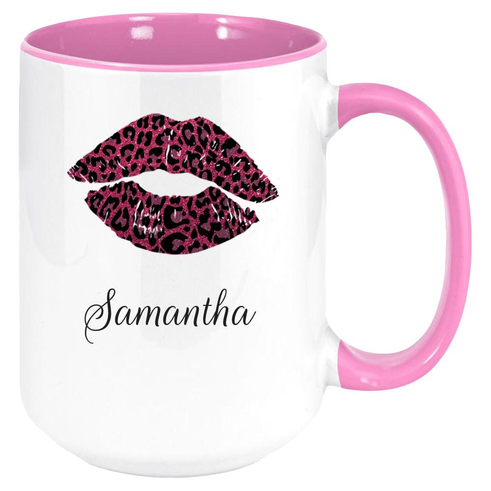 Lips Coffee Mug White with Colored Inside and Handle Etsy