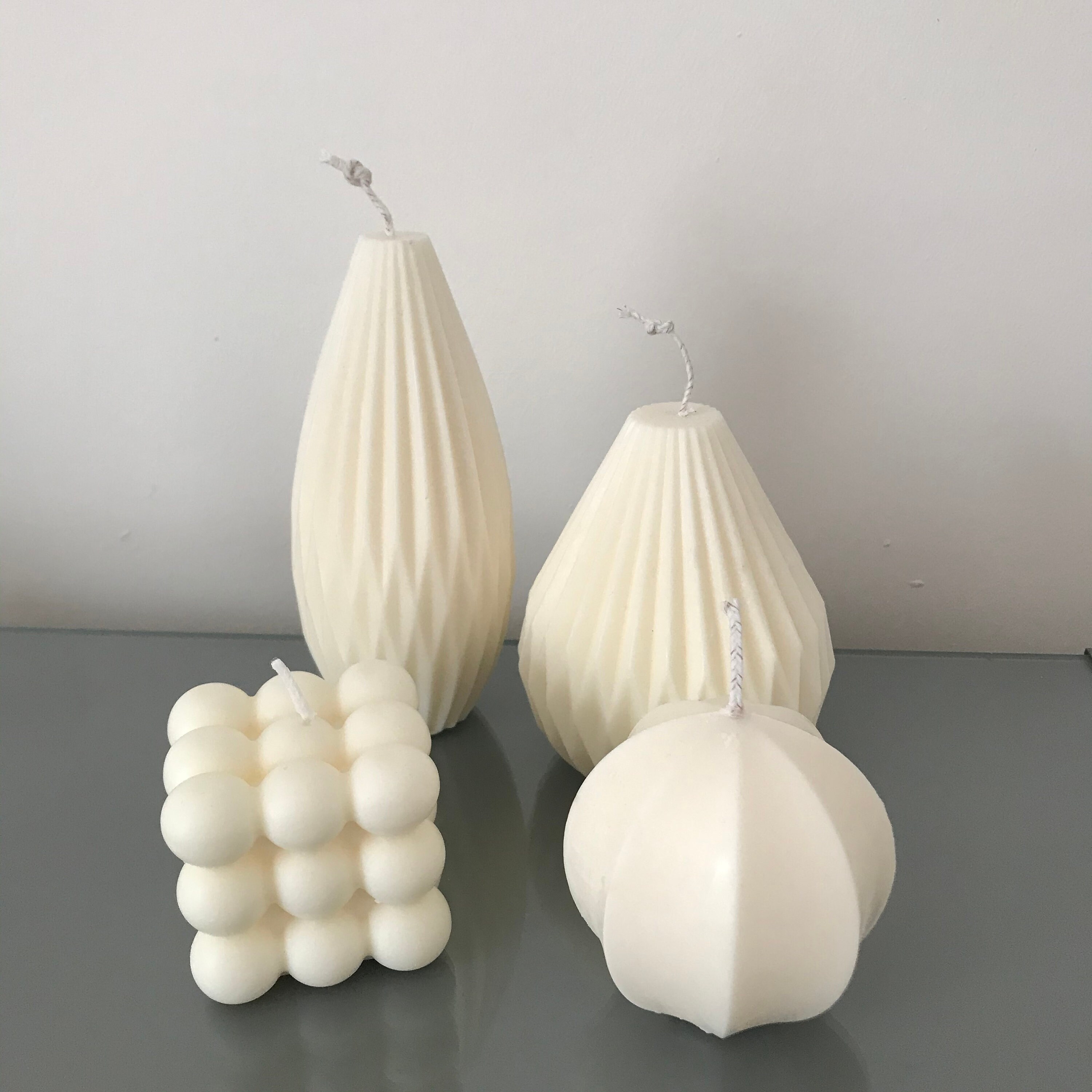 Lantern geometric candles | bubble candle | pear | sphere | soy wax