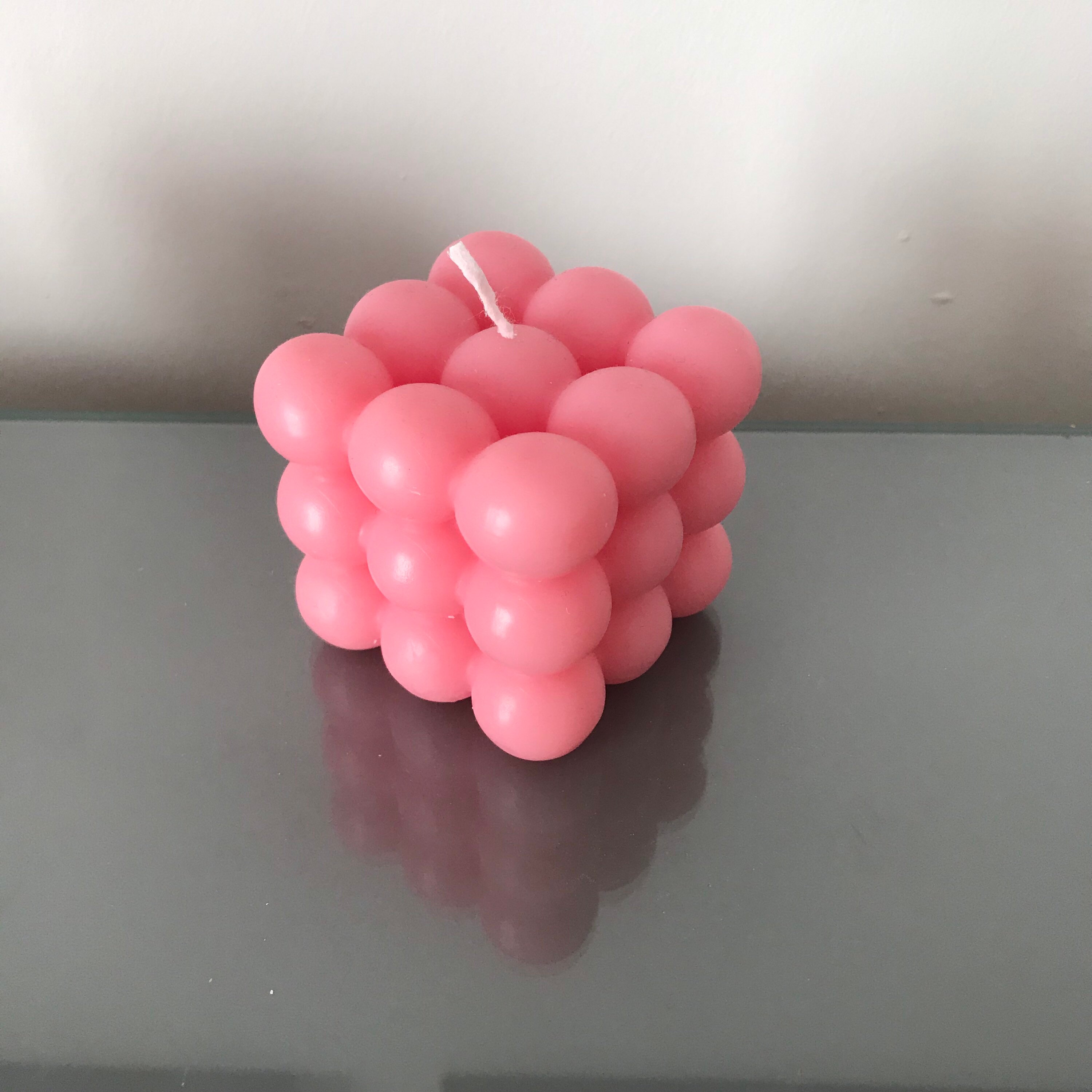 Bubble Cube Candle Bubbles 6cm x 6cm colours coloured pink Etsy