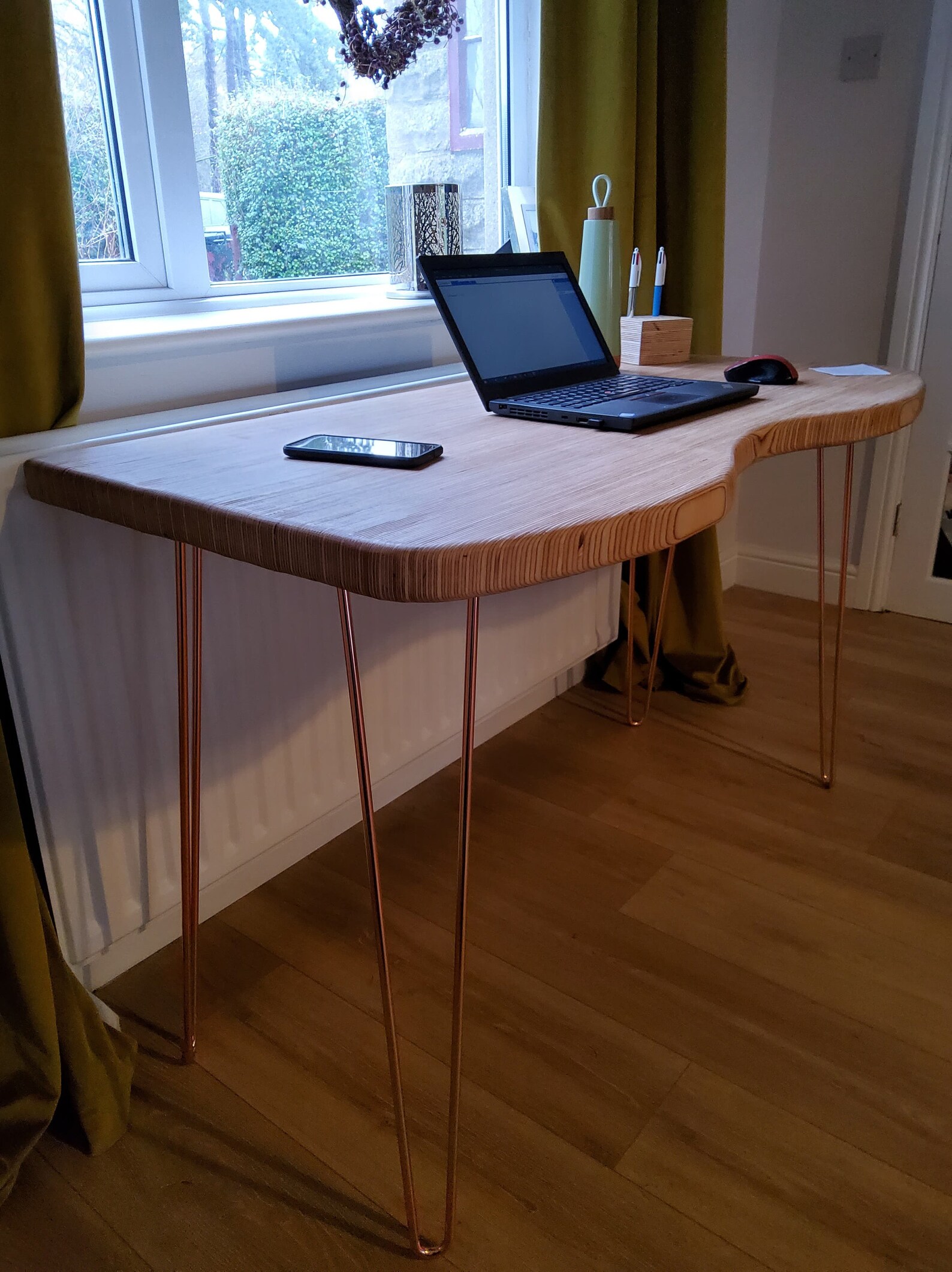 Birch Ply Laminated End Grain Desk for Home Working. Etsy