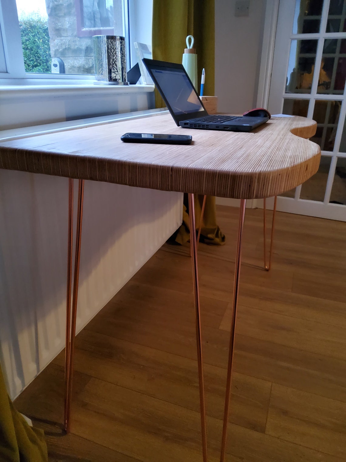 Birch Ply Laminated End Grain Desk for Home Working. Etsy UK