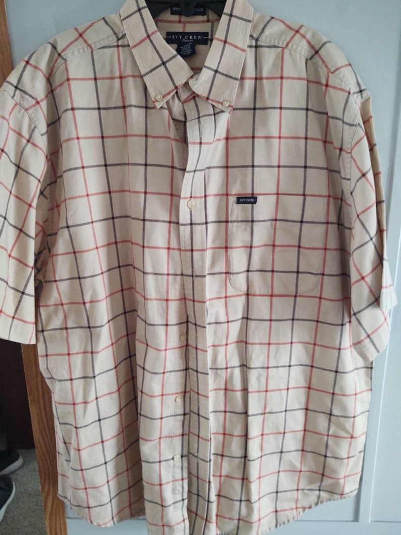 Mens Ivy Crew Classic XL short sleeve shirt button down preowned