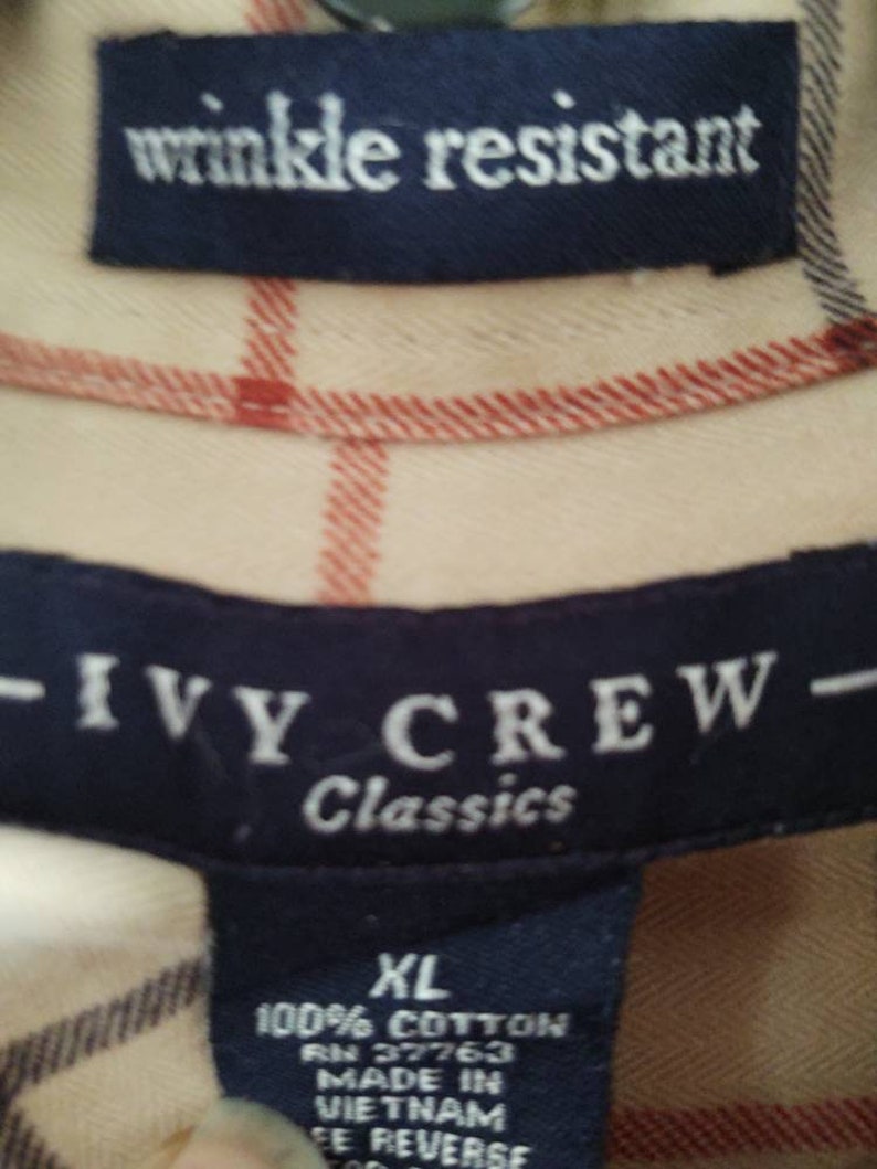 Mens Ivy Crew Classic XL short sleeve shirt button down preowned