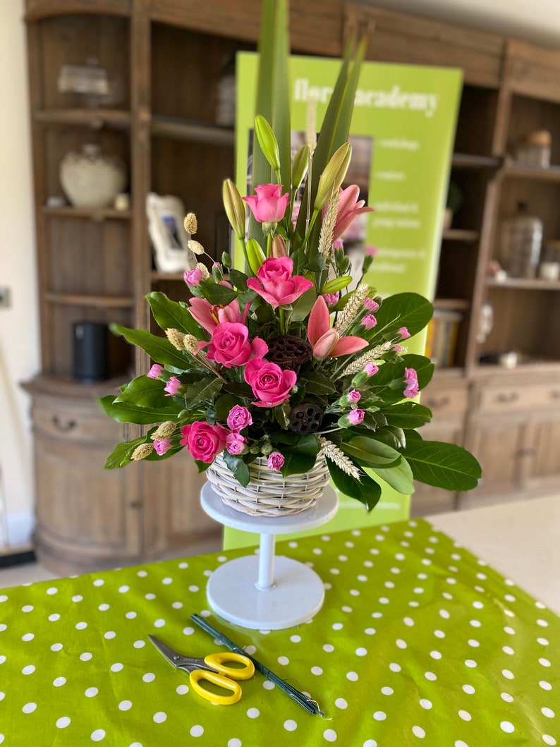 Online/virtual Flower Arrangement Basket Making Kit Flower Etsy UK