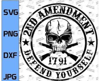 Defend Yourself, Its your constitutional right 2nd Amendment SVG eps. Support the Second Amendment