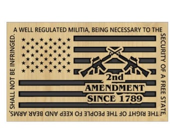 2a Enmienda SVG eps Bandera con dos fusiles AR-15 - Bandera de los Estados Unidos eps. Apoyar la Segunda Enmienda svg