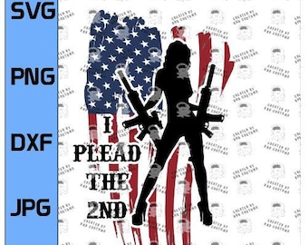 I Plead the 2nd!  2nd Amendment Digital Design.  Support the Second Amendment SVG!