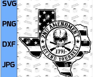 Texas - Defend Yourself - 2nd Amendment SVG digital design. Support the Second Amendment!