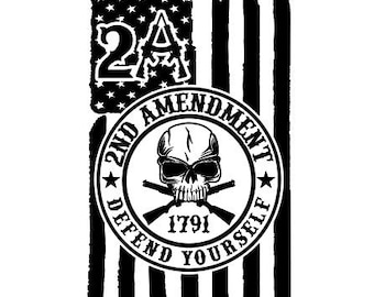 Defend yourself 2nd Amendment SVG digital design. (Digital File Only) Support the Second Amendment!