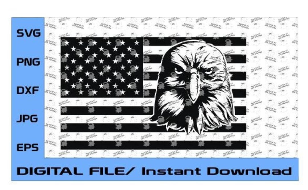 American Eagle SVG Patriotic Flag US American Flag. Bald - Etsy